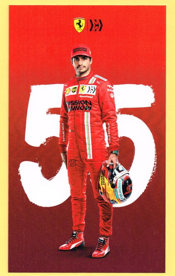 Cartolina Scuderia Ferrari 2021 Mission Winnow Carlos Sainz Jr.