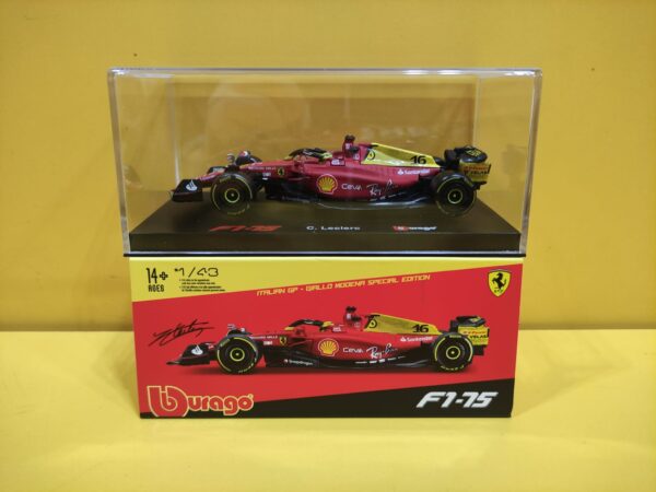 Bburago Racing - Ferrari F1-75 GP Italia 2022 Charles Leclerc (1:43)