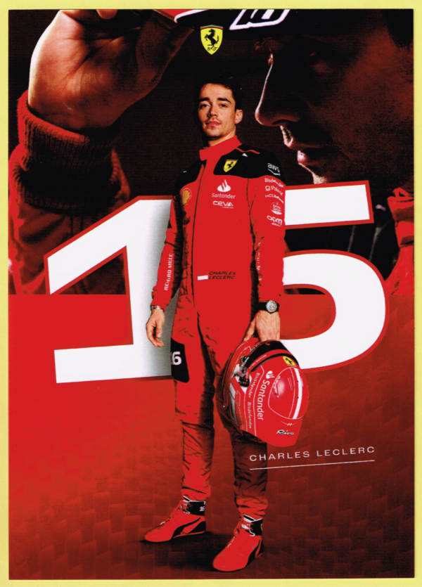 Cartolina Scuderia Ferrari 2023 Charles Leclerc (I Versione)