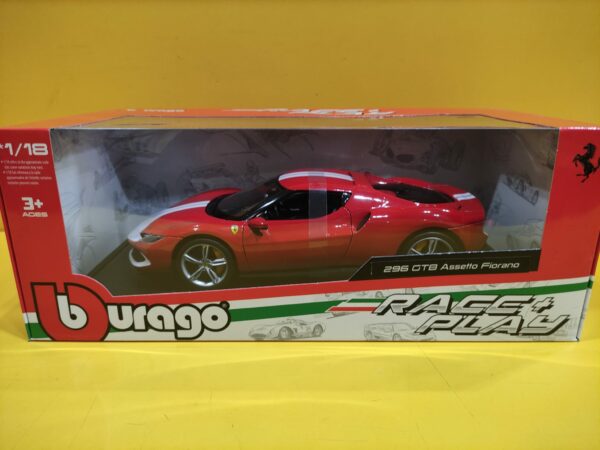 Bburago Race & Play - Ferrari 296 GTB 2021 Rosso Assetto Fiorano